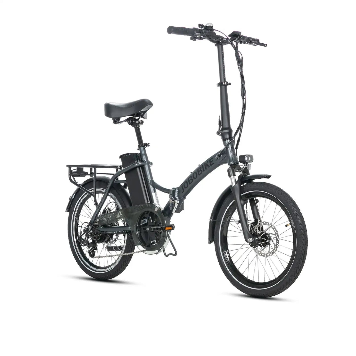 JOBOBIKE Sam – składany e-bike miejski, widok złożony